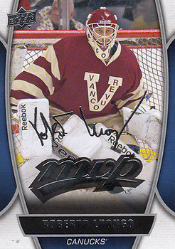 Roberto Luongo MVP hockey card