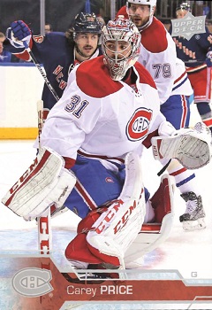 Carey Price 2016-17 Upper Deck hockey card