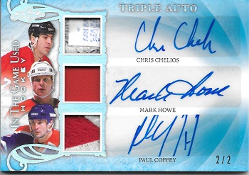 2019-20 Leaf Triple Auto Chelios Coffey Howe 2/2