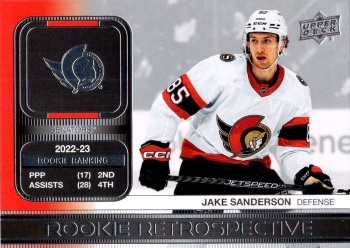 2023-24 Upper Deck Rookie Retrospectives Jake Sanderson