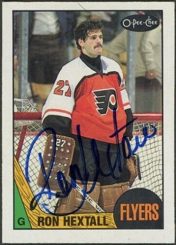 1987-88 O-Pee-Chee Ron Hextall rc Autographed