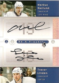 Trevor Linden and Markus Naslund Dual Autograph