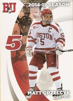 Matt Grzelcyk Boston University hockey card