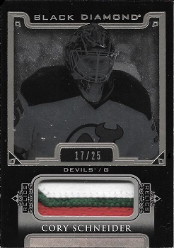 Cory Schneider 2015-16 Black Diamond Jersey Patch