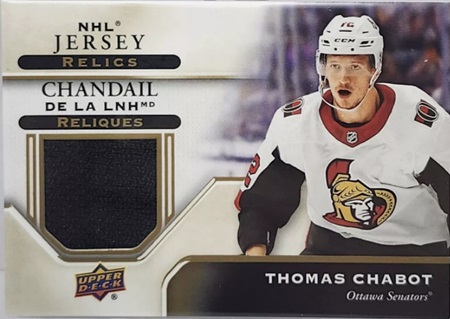 2019-20 Tim Hortons Relics Thomas Chabot #J-TC